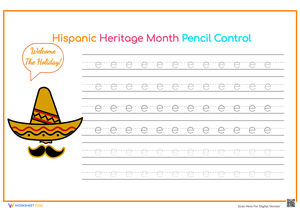 Lowercase Letter E Tracing with Hispanic Worksheet