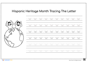 Hispanic Heritage Month Tracing Letters Practice