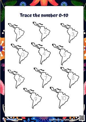 Hispanic Heritage Month Tracing Number