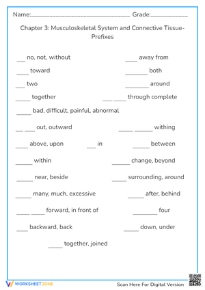 Musculoskeletal System and Connective Tissue Prefixes 2
