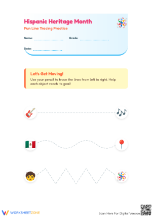 Hispanic Heritage Month Tracing | Essential Pre-K Math