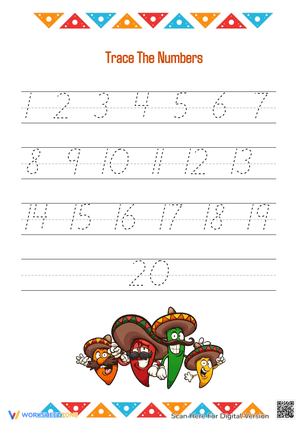 Hispanic Heritage Number Tracing