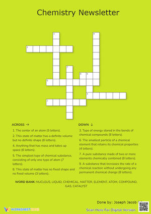 Chemistry Newsletter