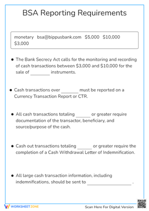 BSA Reporting Requirements