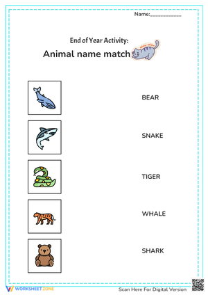 End of Year Activity : Animal name match