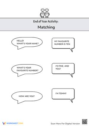 End of Year Activity : Talk Matching