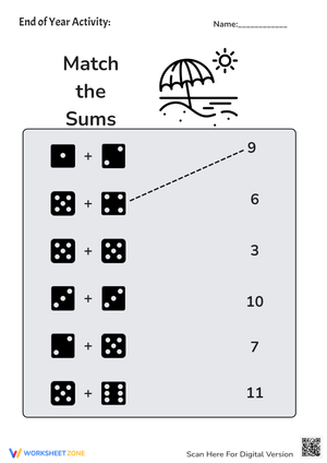 Summer Addition with Dice