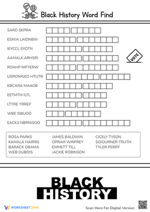 Black History Word Find