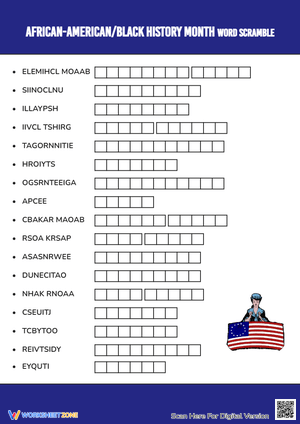 American Women's History Word Scramble