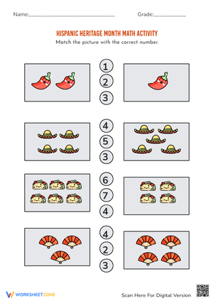 Hispanic Heritage Month math Activity