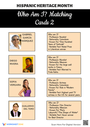 Hispanic Heritage Month Matching Cards | Essential Grade 2