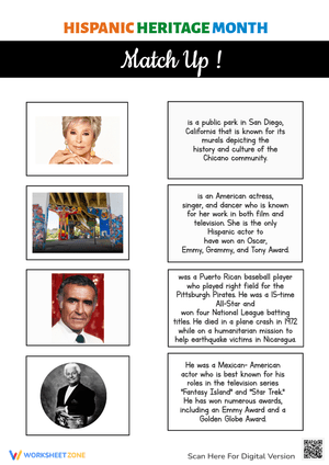 Printable Grade 2 Hispanic Heritage Month No-Prep Worksheet