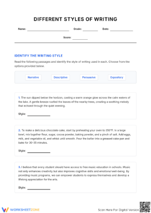 Different Styles of Writing | Essential Grade 8 ELA