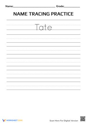 Trace and Write: Name Practice Worksheet