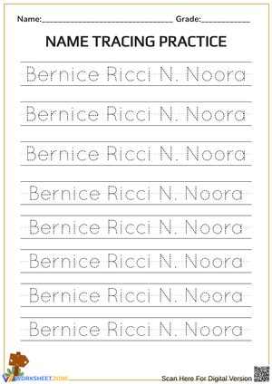 Essential Name Tracing Practice | Grade 1-2 Handwriting