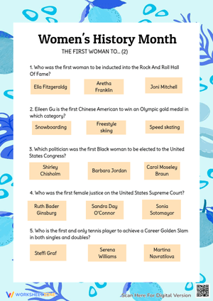 Women's History Month/ THE FIRST WOMAN 2