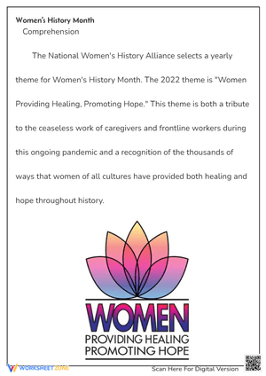 Women’s History Month Comprehension