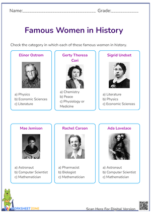 Famous Women in History Quiz