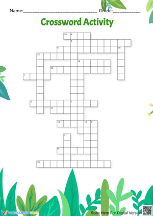 Animal Crossword Activity