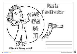 Rosie the Riveter Greeting Card Template