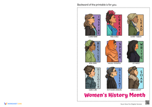 Women's History Month Card | Grade 1-3 Printable