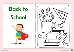 Back to School Coloring Card