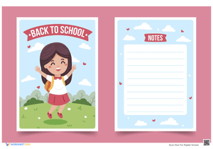 Hand drawn back to school card template