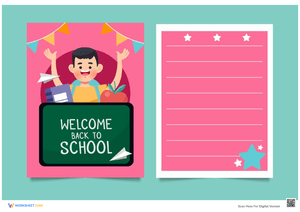 Back to school card template