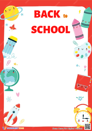 Fun Writing Sheet for Back to School