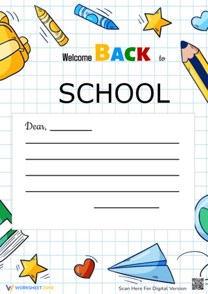Welcome Back to School Letter