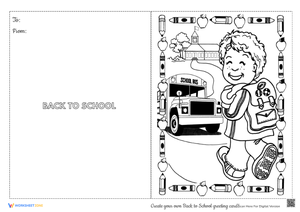 Back to School Greeting Card | Printable Grade K-2 Craft