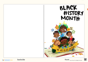 Black History Greeting Card for Kids
