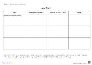 Classroom Area Measurement Chart - Hands-on Math Activity