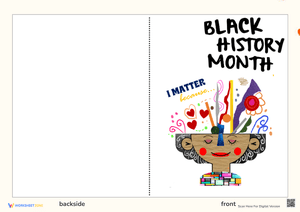 Black History Month Card Printable Template