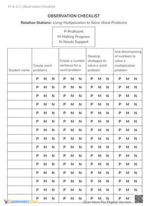 M-4-2-1_Observation Checklist