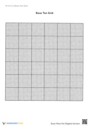 Base Ten Grid Worksheet - Place Value & Number Representation