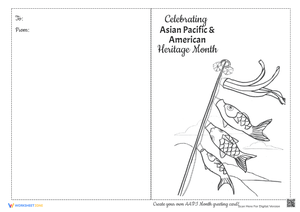 Grade 1 AAPI Month Card — Printable No-Prep Worksheet