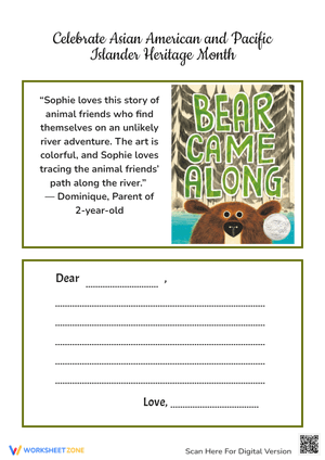 Printable AAPI Heritage Month Greeting Card | Grade 1-3