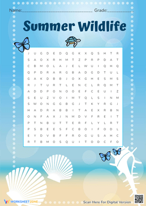 Explore Summer Wildlife with this Worksheet