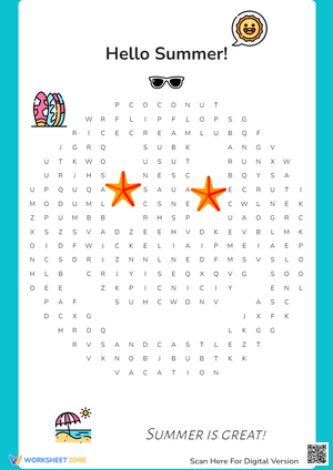Celebrate Hello Summer with this Worksheet