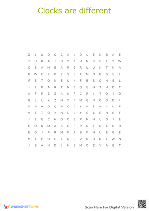 Clocks are different (scramble)