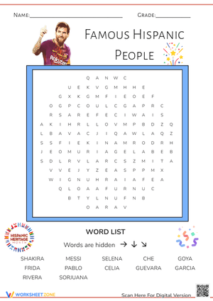 Famous Hispanic People: Informational Reading