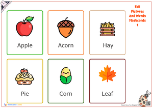 Fall Pictures And Words Flashcards