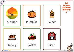 Fall Pictures And Words Flashcards 2