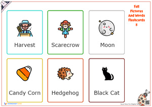 Fall Pictures And Words Flashcards 5