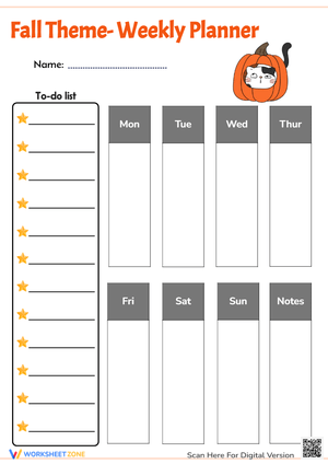Fall Theme - Weekly Planner 
