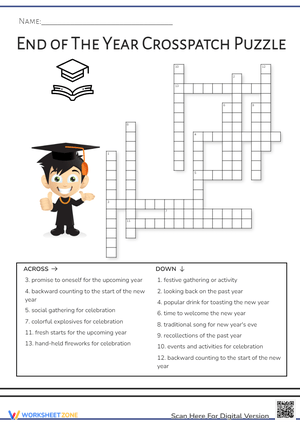 End of The Year Crosspatch Puzzle | Grade 4 Essential