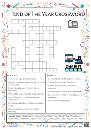 End of The Year Crossword 