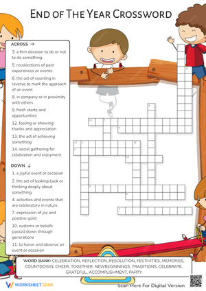 End of The Year Crossword 