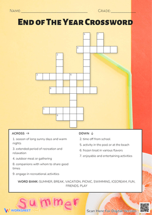 End of The Year Crossword 